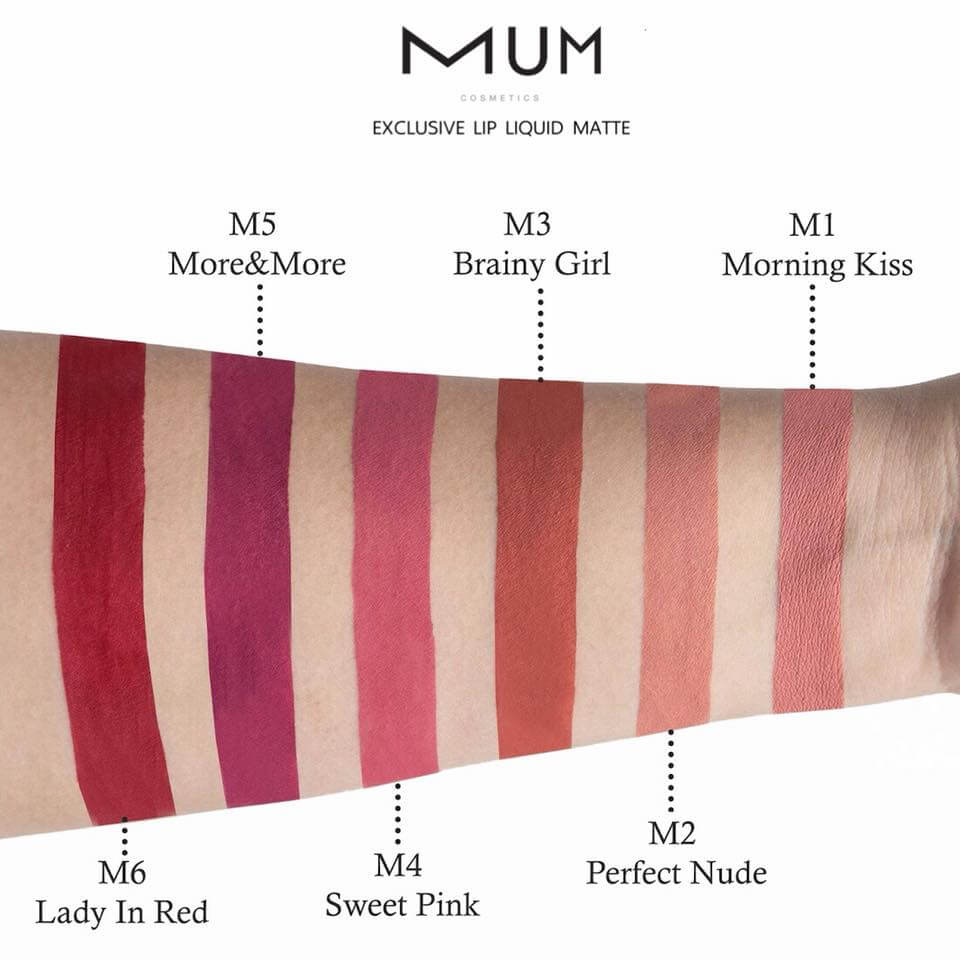Mum Cosmeticvs,Mum Exclusive Lip Liquip Matte,Mum Exclusive Lip Liquip Matteราคา,Mum Exclusive Lip Liquip Mat,Mum Exclusive Lip Liquip Matte #01 Morning Kisste รีวิว